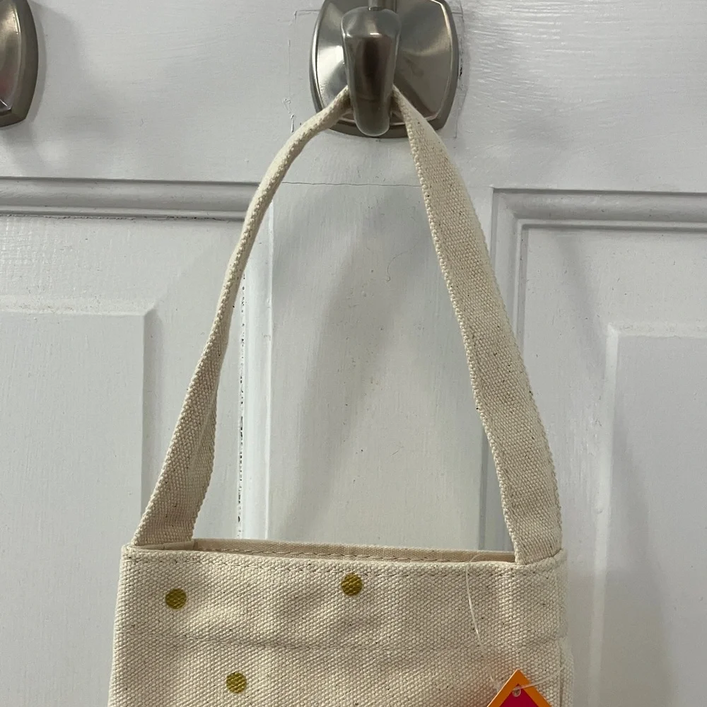 Kate Spade Gold Dot wine tote cream and Gold Canvas NWT handle bag gift bag